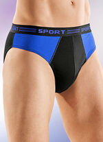 Set van vijf slips, effen met inzetstukken 