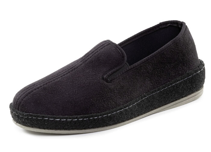 Slippers gemaakt van velours materiaal SCHWARZ