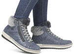 Remonte, gevoerde dameslaarzen, winterschoenen, breedte G, met uitneembaar voetbed JEANS