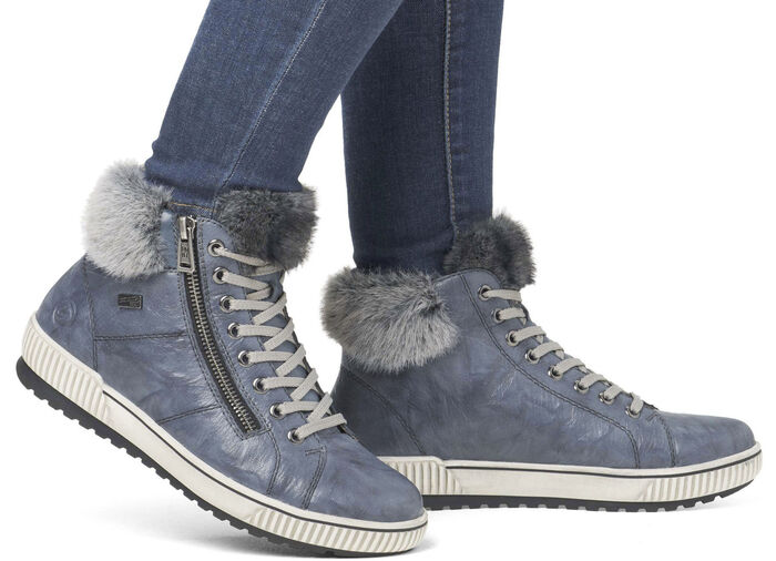 Remonte, gevoerde dameslaarzen, winterschoenen, breedte G, met uitneembaar voetbed JEANS