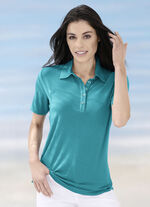 Laurina poloshirt met knoopsluiting BENZINE