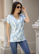 Shirt met zilverfolieprint 