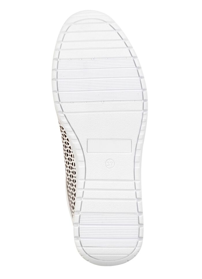 ELENA EDEN, zomerse damessneakers, breedte G, met uitneembaar voetbed NATUURLIJK WIT