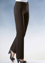 Broek met comfortabele elastische tailleband DONKERBRUIN