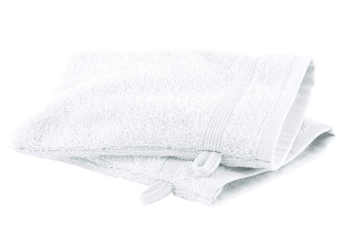 Gezellige badstofserie met rand WIT