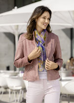 Kort jasje van imitatiesuède 