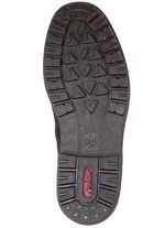 Rieker veterlaars met warme voering van lamsleer en pluche materiaal DONKERBRUIN