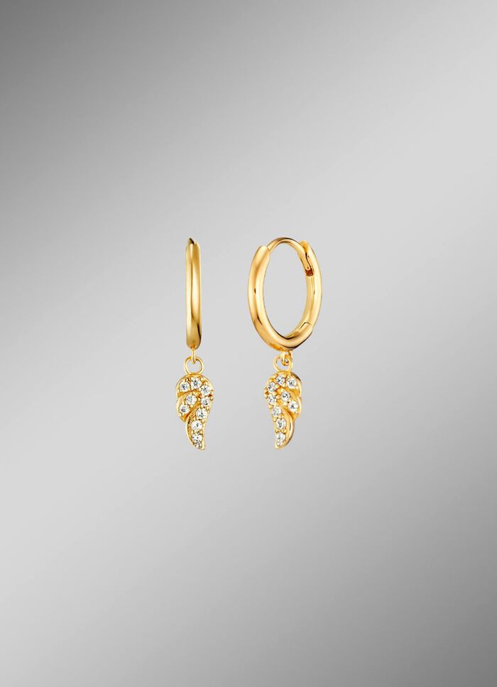 Oorringen met fonkelende vleugels 