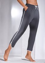 Broek met contrastband 