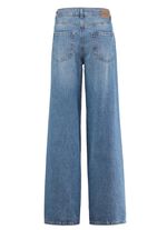 Sportieve jeans met modieuze wijde pijpen 