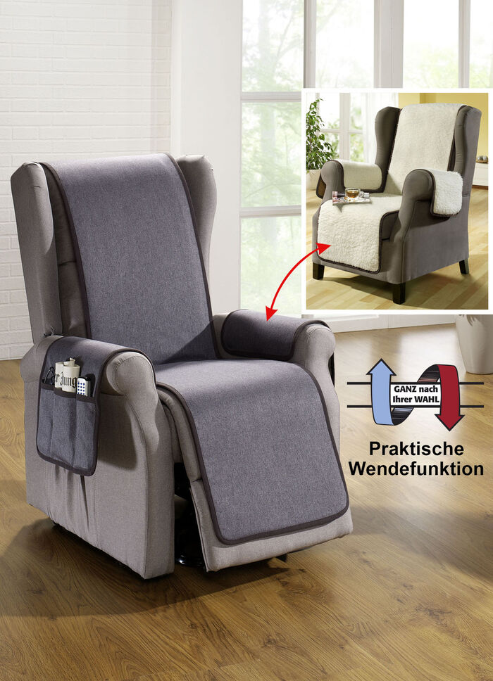 Omkeerbare beschermer met bandrand GRIJS