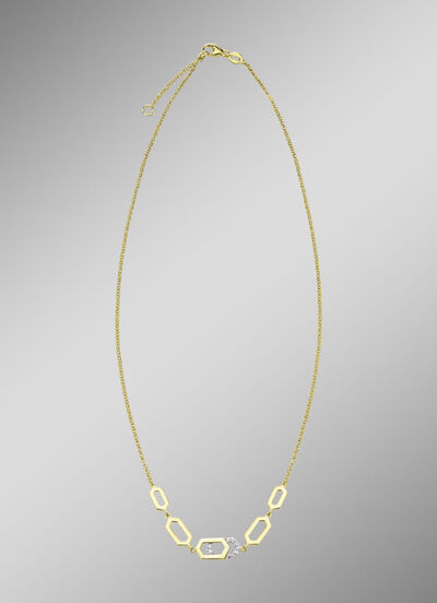 Moderne ketting met zirkonia 