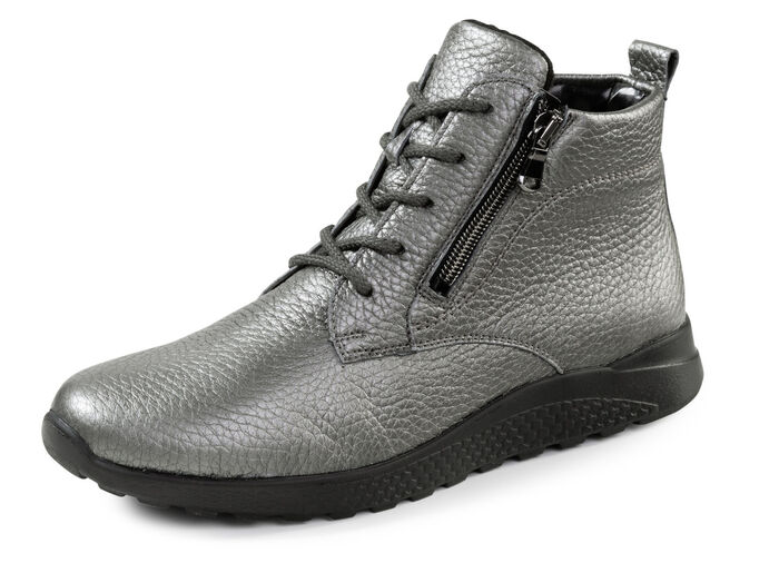 Waldläufer, comfortabele dames enkellaarsjes, winterschoenen, breedte H, gemaakt van hertenleer ALTSILBER