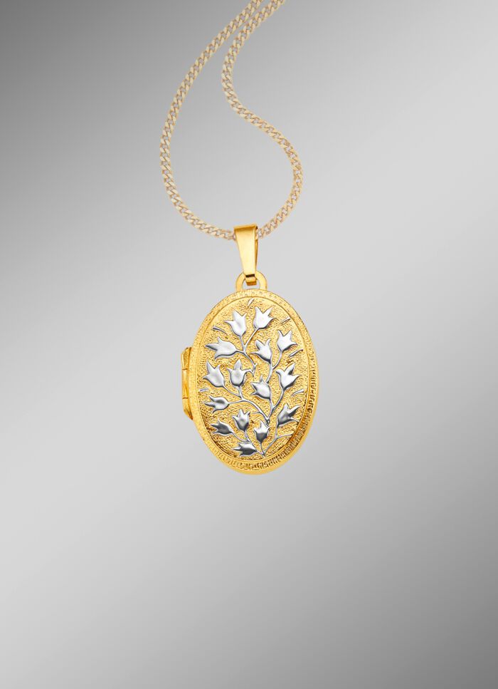 Medaillon om te openen in tweekleurig 