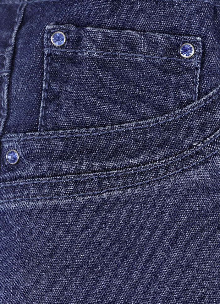 Rok met rechte snit JEANSBLAUW