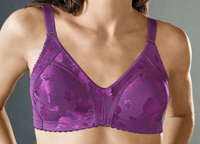 Naturana minimizer-bh met subtiel glanzende bloemenprint 