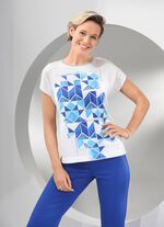 Shirttuniek met geweldige randprint 