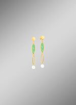 Sieradenset, 3-delig, van messing met kristalstenen 