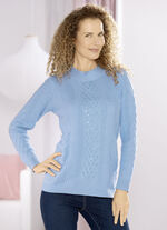 Trui met elegante edelsteenversiering 