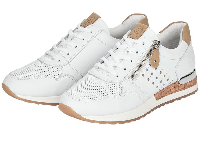 Remonte sneakers met decoratieve perforaties eronder 