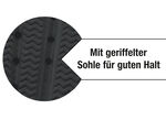 Wolkenpantoffels relaxvital met gegroefde zool ZWART