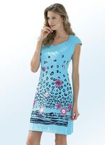 Set van twee jurken met geplaatste print en kapmouwen 