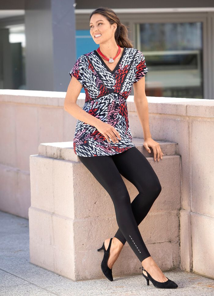 Expressieve tuniek met V-hals 