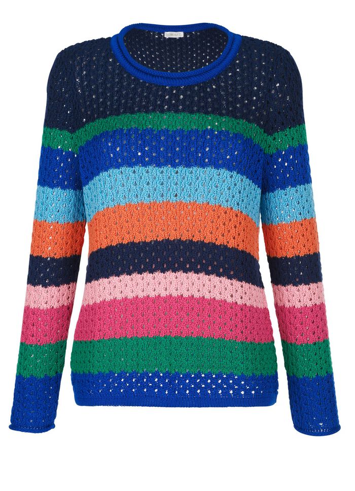 Trui met blokstreepdessin 