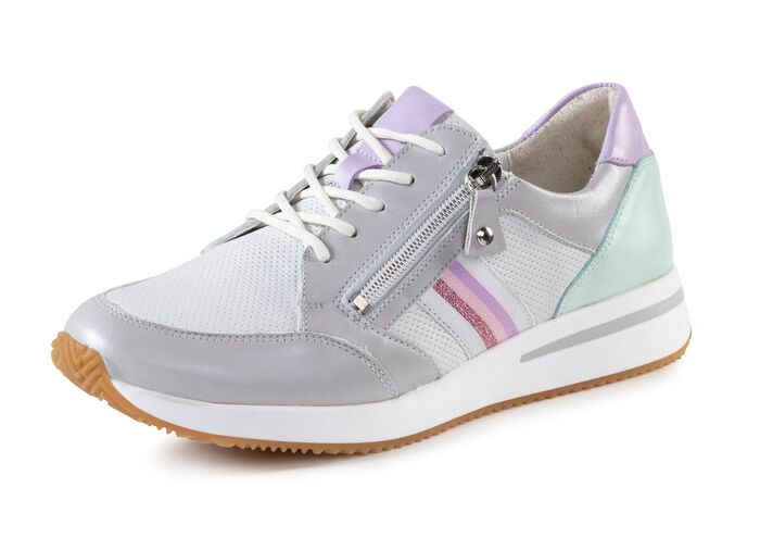 Waldl&auml;ufer veterschoen van fijn glanzend nappaleer met textielgarnituur 