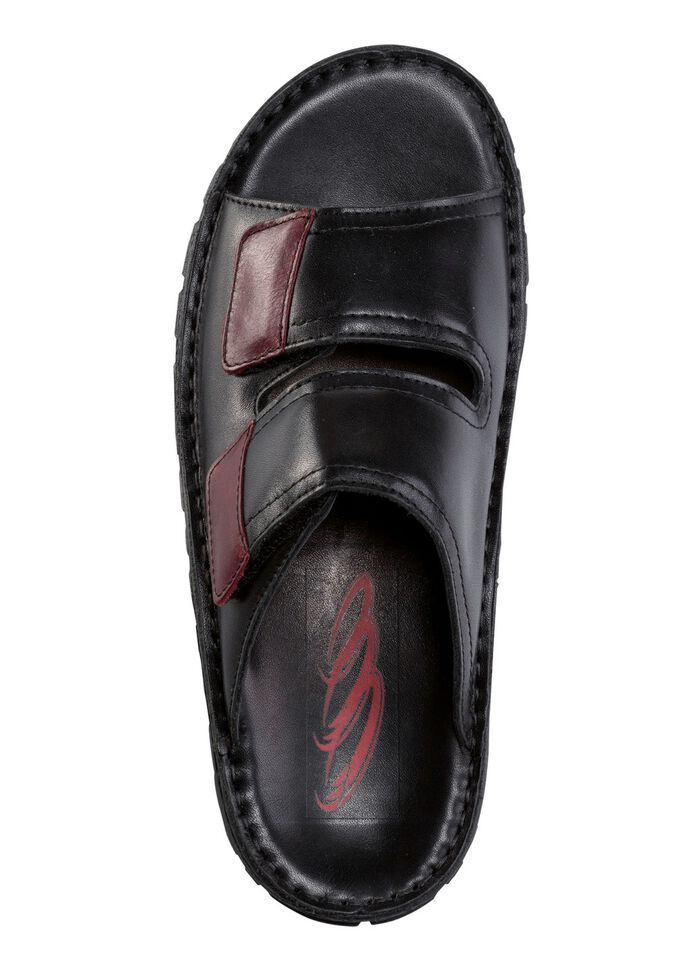 GINO GALANTE, klassieke herenmuiltjes, gemaakt van leer ZWART-CHIANTI