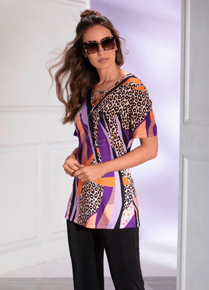 Fascinerend lang shirt met zijsplitten 