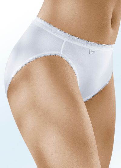 Sloggi vier-pack slip met elastische boorden 