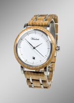 Herenhorloge met houten band van Waidzeit 