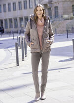 Jas met ruitvormig stiksel 