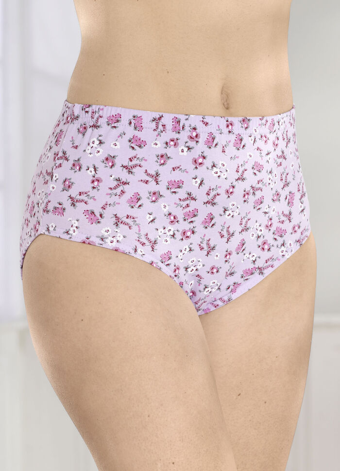 Verpakking van vier slips met bloemenmotief 