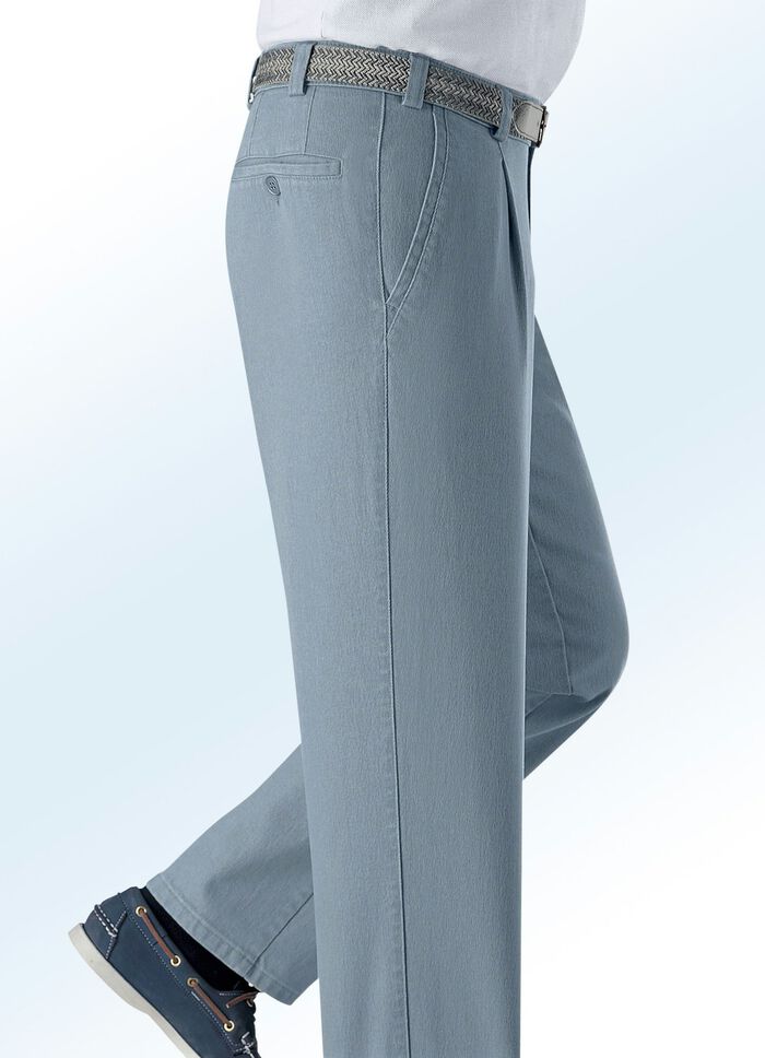 Onderbuikjeans met riem in 2 kleuren MIDDENGRIJS