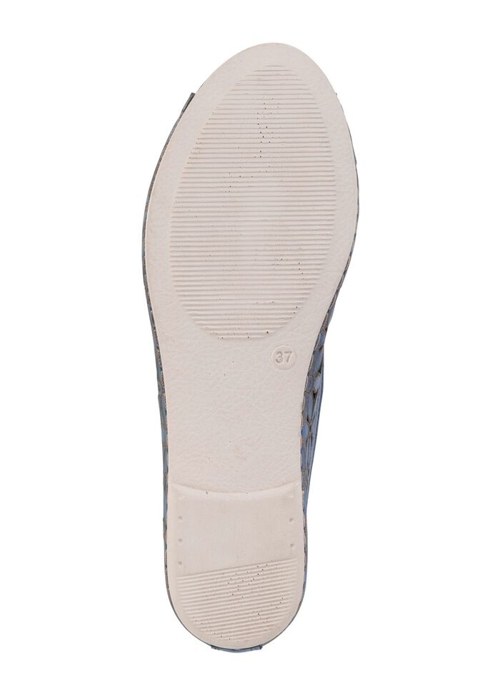 Gemini pantoffels van gedeeltelijk reli&euml;f nappaleer BLAUW