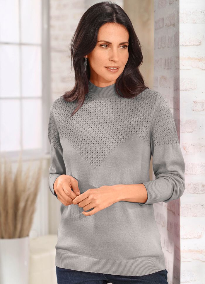 Trui LICHTGRIJS GEM&Ecirc;LEERD