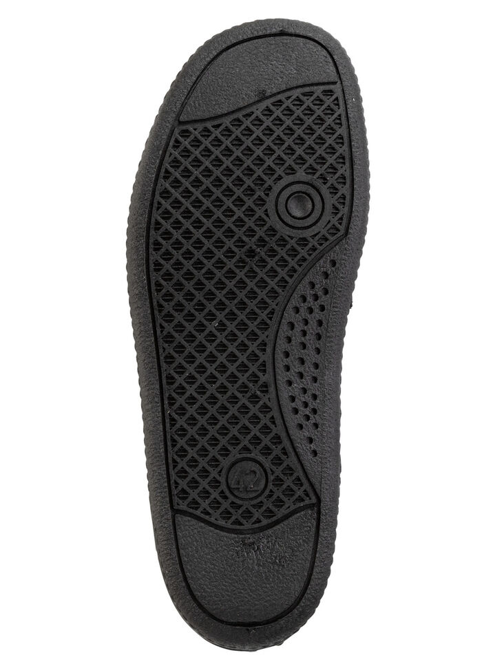 Pantoffel van corduroy textielmateriaal SCHWARZ