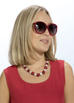 Rode en witte balletjesketting 