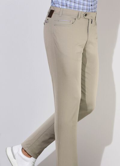 "Br&uuml;hl" broek met tailleband in 3 kleuren 