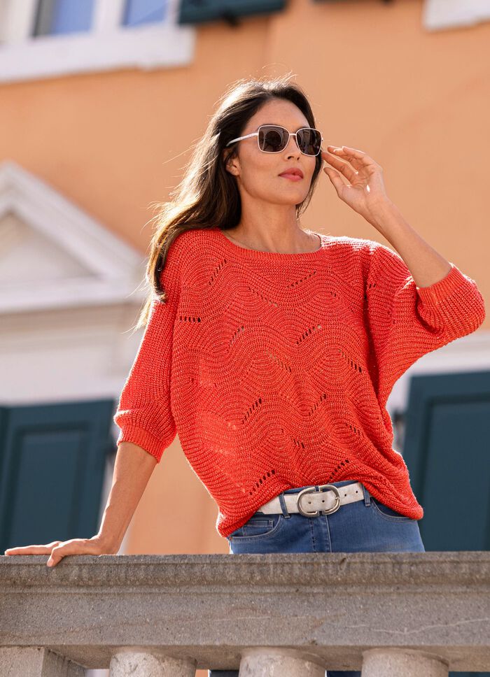 Trui met elegante glitteraccenten 