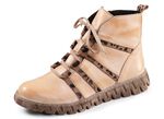 Gemini, trendy dames enkellaarsjes, winterschoenen, breedte G, met uitneembaar voetbed LICHTBEIGE