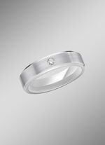 Gematteerde trouwring in zilver 925/- fijn 