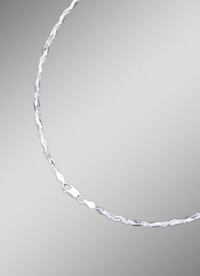 Met diamant beklede pottenketting met karabijnsluiting 