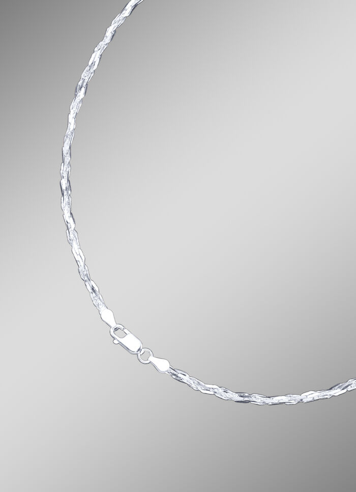 Met diamant beklede pottenketting met karabijnsluiting 