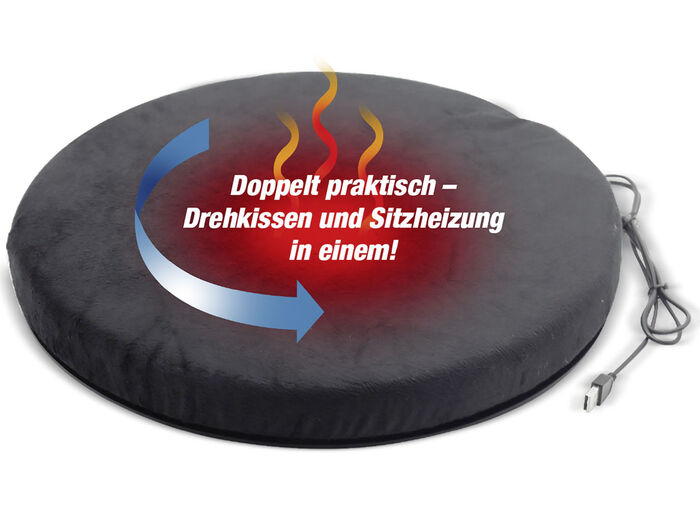 Relaxvital draaibaar zitkussen met warmtefunctie 
