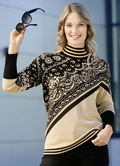 Trui in jacquardmotief 