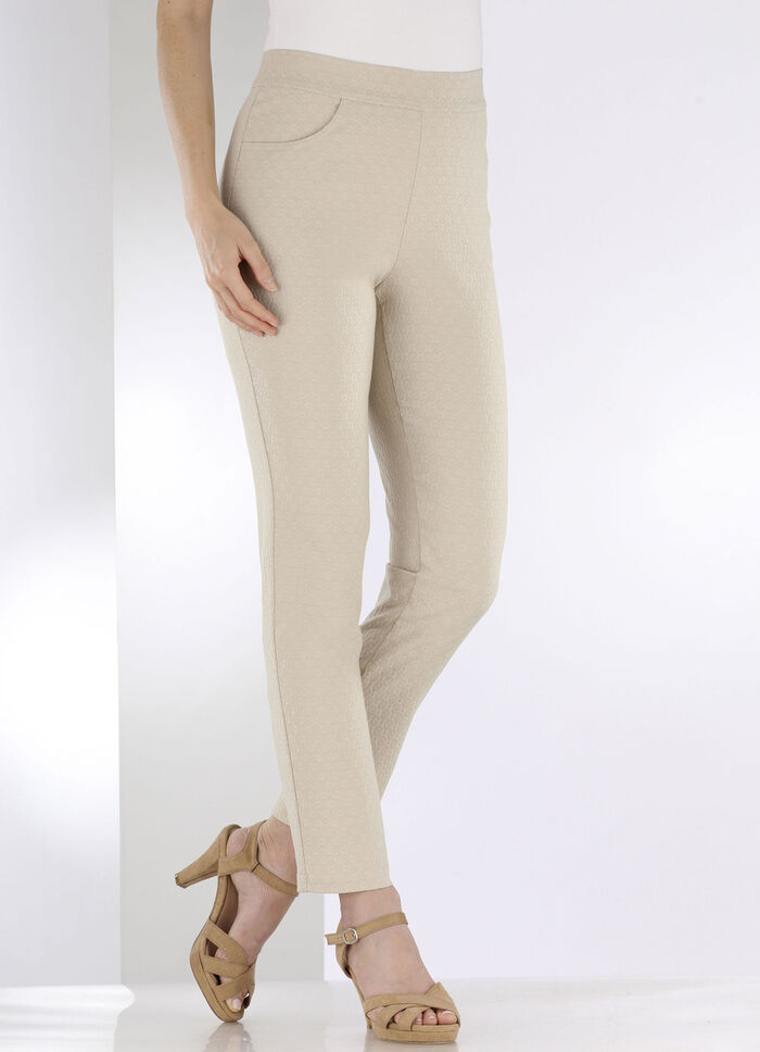 Enkellange broek in comfortabel pull-on-model BEIGE