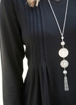 Overhemd met opstaande kraag in 2 kleuren 